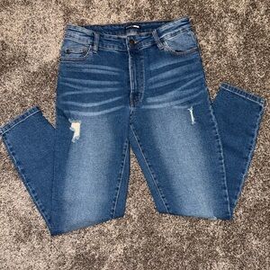 Fashion Nova Dark Blue Denim Jeans Size 11